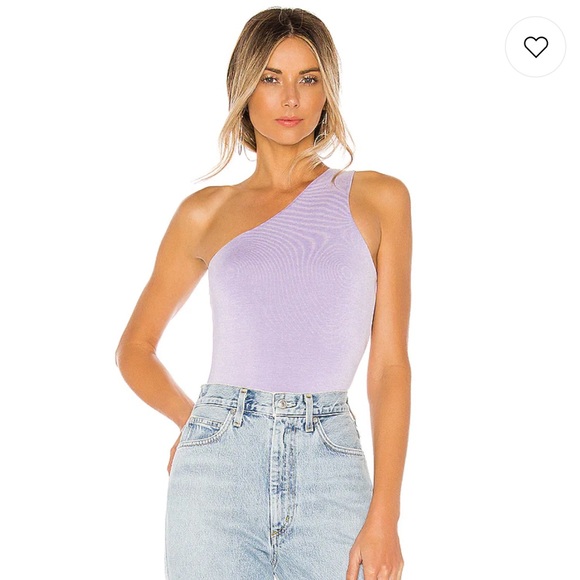 superdown Tops - Superdown Devonne One Shoulder Bodysuit in Lavender